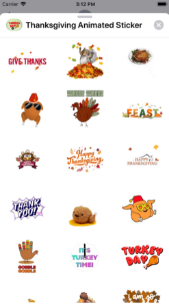 ThanksgivingAnimatedSticker v1.0苹果版截图1