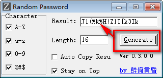 Random Password(随机密码生成工具)