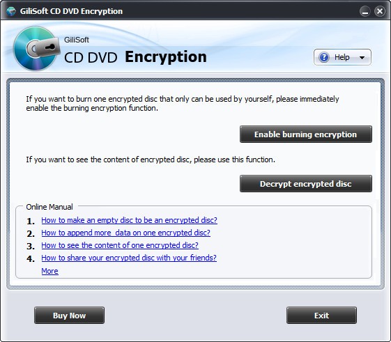 GiliSoft CD DVD Encryption截图1