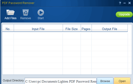 Lighten PDF Password Remover截图1